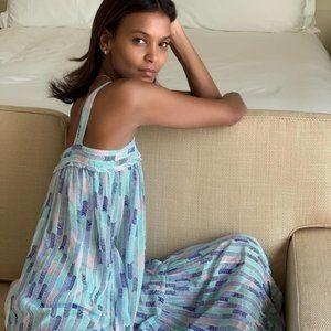 NWT $525 LEMLEM SILK GIGI SWEEPY DRESS, MEDIUM